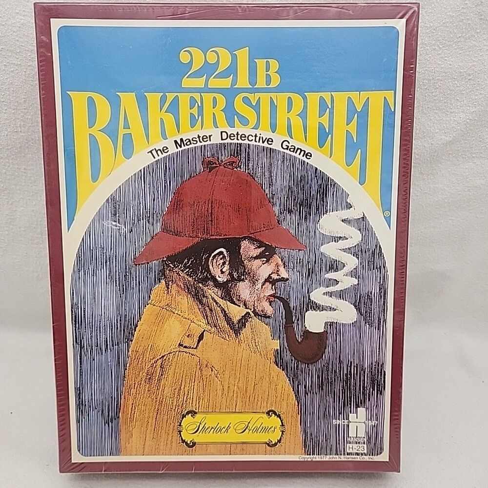 Game 221B Baker Street Sherlock Holmes The Master Detective Hansen 1977 NEW